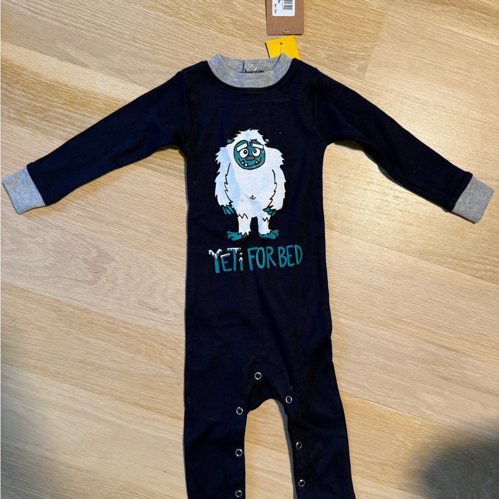 Yeti For Bed Kids One Piece Pajama